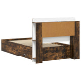 Telaio del letto con storage Rovere Fumo 100 x 200 cm