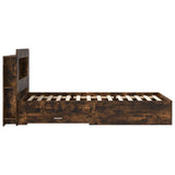 Telaio del letto con storage Rovere Fumo 100 x 200 cm