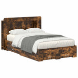 Telaio del letto con storage Rovere Fumo 120 x 190 cm