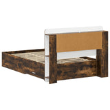 Telaio del letto con storage Rovere Fumo 120 x 190 cm