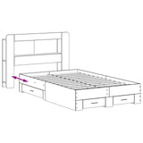 Telaio del letto con storage Rovere Fumo 120 x 190 cm