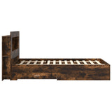 Telaio del letto con storage Rovere Fumo 120 x 190 cm