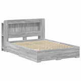 Telaio del letto con storage Sonoma grigio 160 x 200 cm