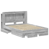 Telaio del letto con storage Sonoma grigio 160 x 200 cm