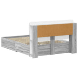 Telaio del letto con storage Sonoma grigio 160 x 200 cm