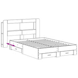 Telaio del letto con storage Sonoma grigio 160 x 200 cm