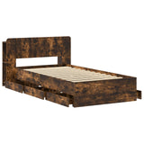 Telaio del letto con storage Rovere Fumo 90 x 200 cm