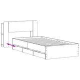 Telaio del letto con storage Rovere Fumo 90 x 200 cm