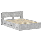 Telaio del letto con storage Grigio Cemento 150 x 200 cm