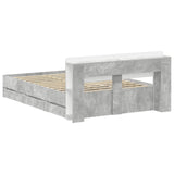 Telaio del letto con storage Grigio Cemento 150 x 200 cm