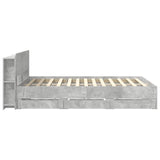 Telaio del letto con storage Grigio Cemento 150 x 200 cm