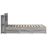 Telaio del letto con storage Sonoma grigio 90 x 200 cm