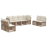Set Divano da Giardino 8 pcs Beige polyrattan