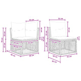 Set Divano da Giardino 8 pcs Beige polyrattan