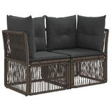 Set Divano da Giardino 4 pcs Grigio polyrattan