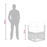 Set Divano da Giardino 7 pcs Nero polyrattan