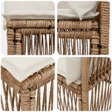 Set Divano da Giardino 9 pcs Beige polyrattan