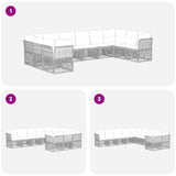 Set Divano da Giardino 10 pcs Nero polyrattan