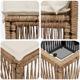 Set Divano da Giardino 13 pcs Beige polyrattan