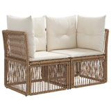 Set Divano da Giardino 13 pcs Beige polyrattan