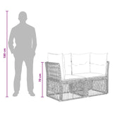 Set Divano da Giardino 13 pcs Beige polyrattan