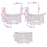 Set Divano da Giardino 13 pcs Beige polyrattan