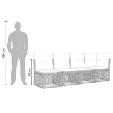 Set Divano da Giardino 12 pcs Beige polyrattan