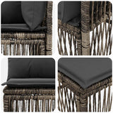 Set Divano da Giardino 13 pcs Grigio polyrattan