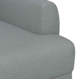 Loveseat con bottoni imbottiti Grigio Chiaro 116 x 67 x 80 cm