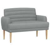 Loveseat con bottoni imbottiti Grigio Chiaro 116 x 67 x 80 cm