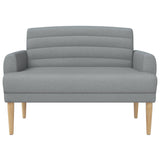 Loveseat con bottoni imbottiti Grigio Chiaro 116 x 67 x 80 cm
