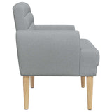 Loveseat con bottoni imbottiti Grigio Chiaro 116 x 67 x 80 cm