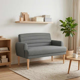 Loveseat con bottoni imbottiti Grigio Scuro 116 x 67 x 80 cm