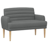 Loveseat con bottoni imbottiti Grigio Scuro 116 x 67 x 80 cm