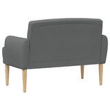 Loveseat con bottoni imbottiti Grigio Scuro 116 x 67 x 80 cm