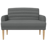 Loveseat con bottoni imbottiti Grigio Scuro 116 x 67 x 80 cm