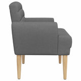 Loveseat con bottoni imbottiti Grigio Scuro 116 x 67 x 80 cm