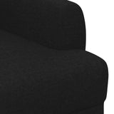Loveseat con bottoni imbottiti Nero 116 x 67 x 80 cm Tessuto