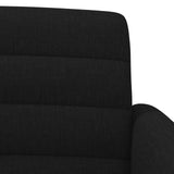 Loveseat con bottoni imbottiti Nero 116 x 67 x 80 cm Tessuto