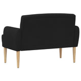 Loveseat con bottoni imbottiti Nero 116 x 67 x 80 cm Tessuto
