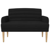 Loveseat con bottoni imbottiti Nero 116 x 67 x 80 cm Tessuto