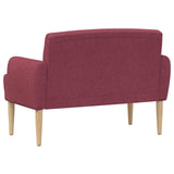 Loveseat con bottoni imbottiti Rosso Vino 116 x 67 x 80 cm
