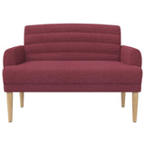 Loveseat con bottoni imbottiti Rosso Vino 116 x 67 x 80 cm