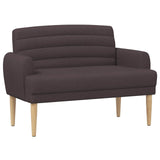 Loveseat con bottoni imbottiti Marrone Scuro 116 x 67 x 80 cm