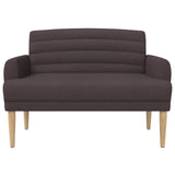 Loveseat con bottoni imbottiti Marrone Scuro 116 x 67 x 80 cm