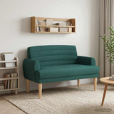 Loveseat con bottoni imbottiti Verde Scuro 116 x 67 x 80 cm