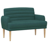 Loveseat con bottoni imbottiti Verde Scuro 116 x 67 x 80 cm