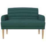Loveseat con bottoni imbottiti Verde Scuro 116 x 67 x 80 cm