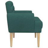 Loveseat con bottoni imbottiti Verde Scuro 116 x 67 x 80 cm
