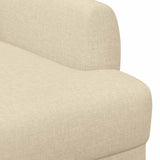 Loveseat con bottoni imbottiti Crema 116 x 67 x 80 cm Tessuto